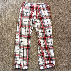 Women’s Red and White Plaid Pajama Pants